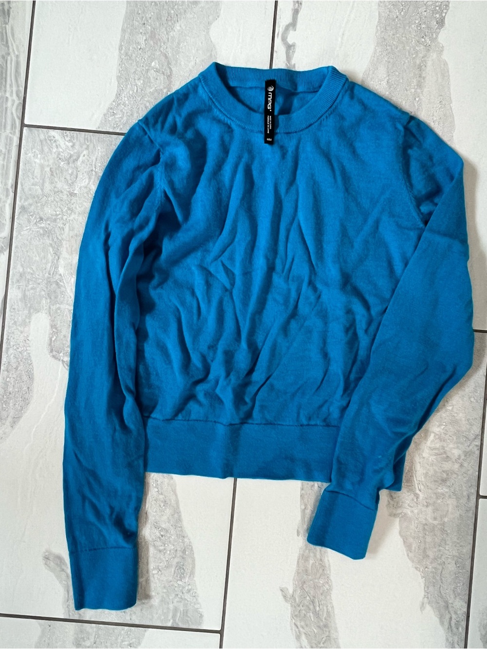 MPG Bright Blue Crewneck Sweater - Lightweight Knit